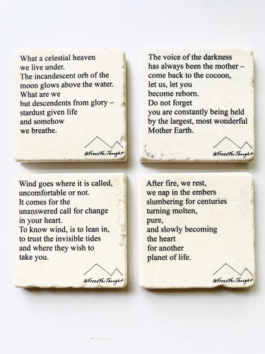 Stone Element Poem Coasters