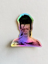 Load image into Gallery viewer, Mountain Portrait Sticker - Holographic David Bowie