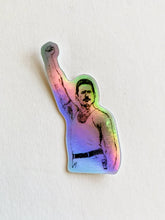 Load image into Gallery viewer, Mountain Portrait Sticker - Holographic Freddie Mercury