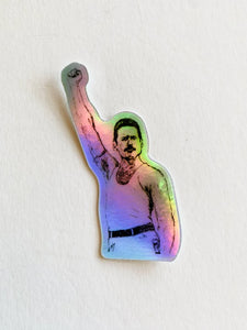 Mountain Portrait Sticker - Holographic Freddie Mercury