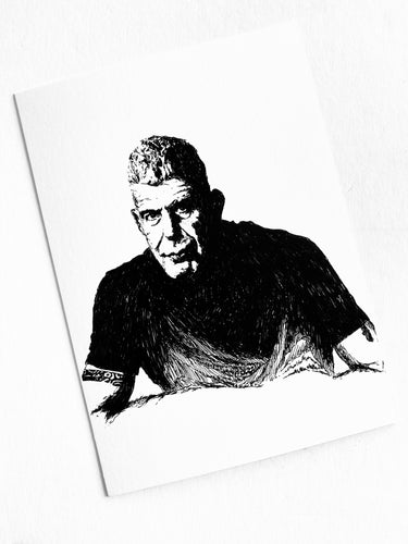 Mountain Portrait Print - Anthony Bourdain