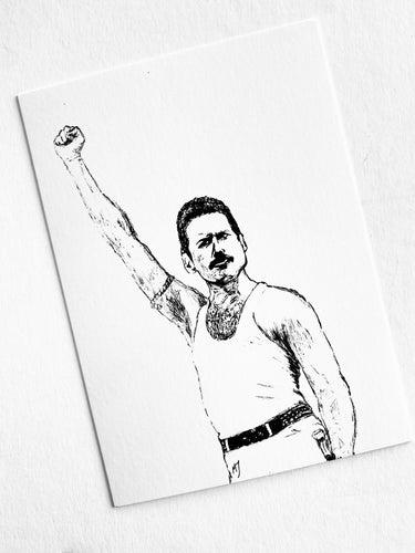 Mountain Portrait Print - Freddie Mercury