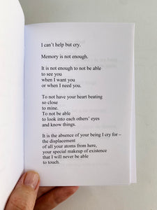 'Release' Poetry Book - 'words on loss & love'