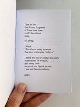 Load image into Gallery viewer, &#39;Rebirth&#39; Poetry Book - &#39;words on uncertainty and moving through it&#39;