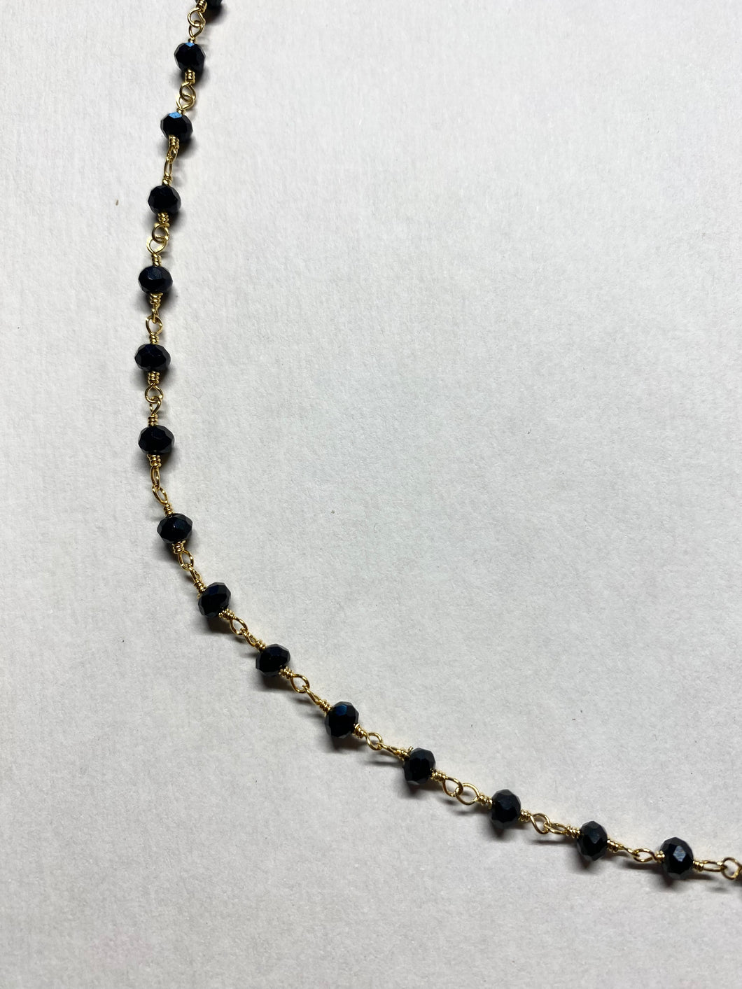 Gemstone Necklaces & Bracelets - Black Chalcedony - Gold