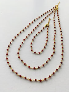 Gemstone Necklaces & Bracelets - Ruby Jade