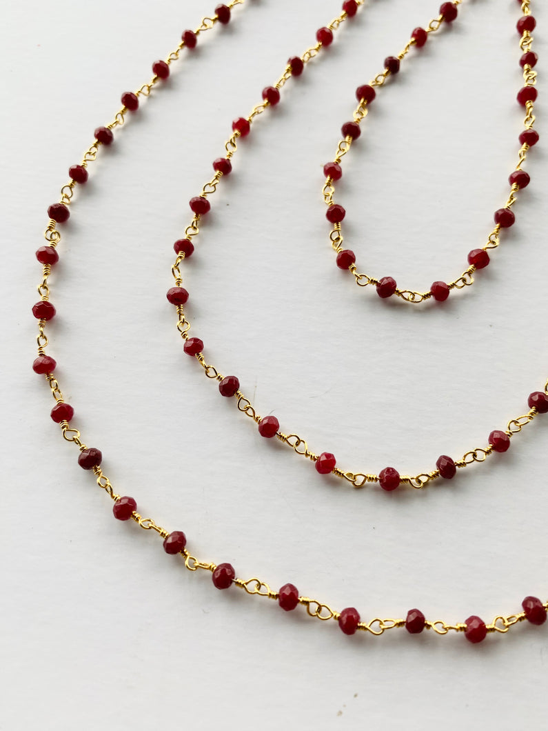 Gemstone Necklaces & Bracelets - Ruby Jade