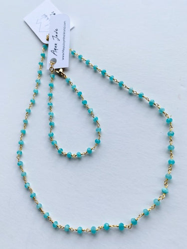 Gemstone Necklaces & Bracelets - Aqua Jade